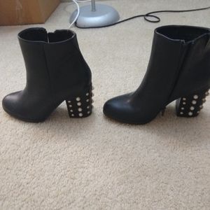 Express 8 black embellished heeled boots. NWOT